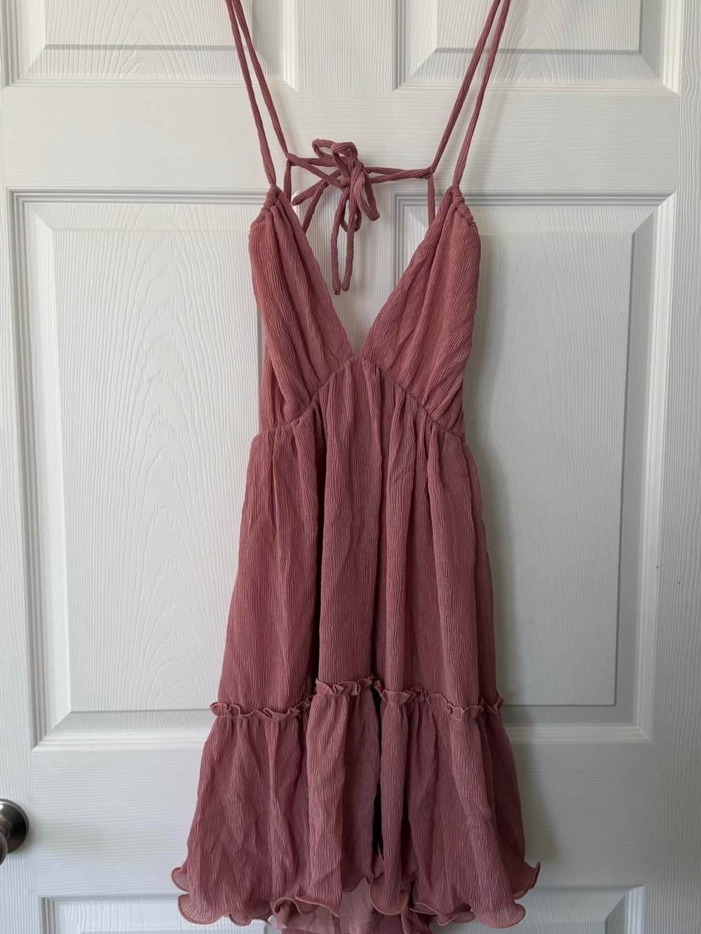Lulu's Dusty Rose Pink Ruffled Mini Dress - Picture 1 of 6